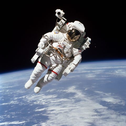 McCandless flies free, STS-41B by NASA, 1984, framed print