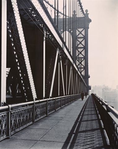 Manhattan Bridge by Berenice Abbott, 1936, framed print