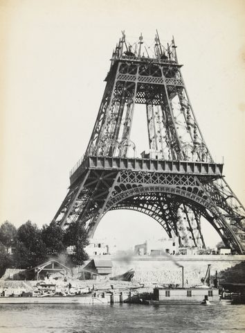 Eiffel Tower, First Platform Complete by Hippolyte Blancard, 1887–1889, framed print