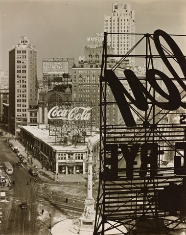 Columbus Circle by Berenice Abbott, 1936, framed print