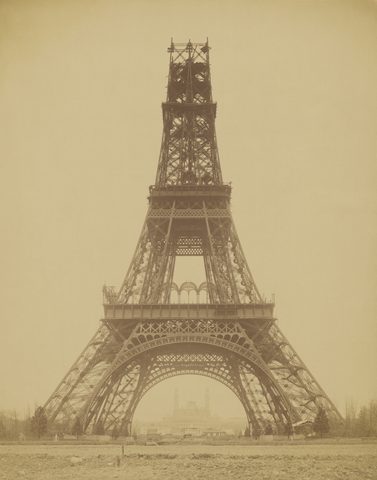 Eiffel Tower under construction, 1888 by Louis-Émile Durandelle, 1888, framed print