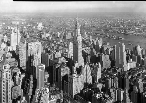 Empire State and Midtown from the Air, c. 1932, framed print