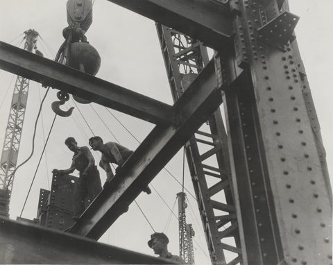 Empire State steel by Lewis Hine, 1931, framed print
