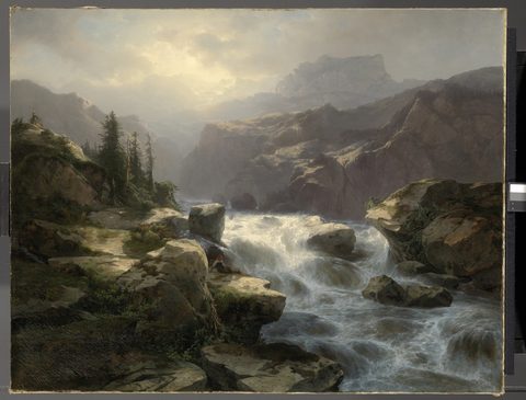 Waterfall from Handeck toward Grimsel
