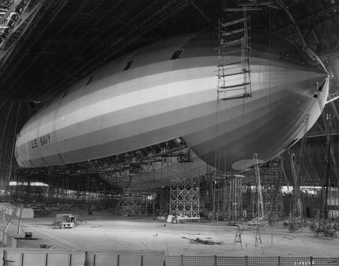 USS Macon under construction
