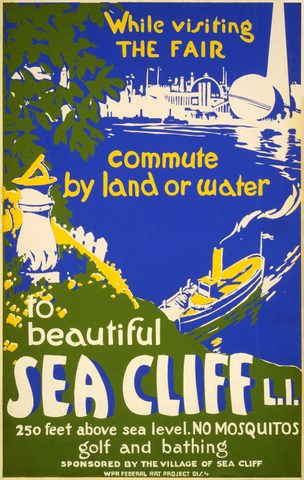Beautiful Sea Cliff, Long Island by WPA Federal Art Project, 1939, framed print