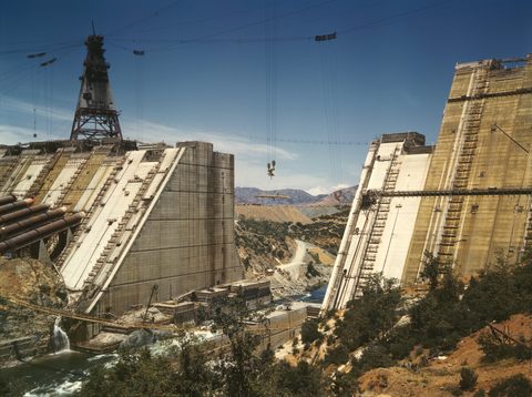 Shasta Dam by U.S. Bureau of Reclamation, 1942, framed print