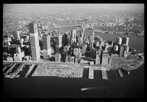 Lower Manhattan rising, 1971 by Thomas J. O'Halloran, 1971, framed print