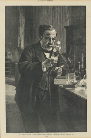 Louis Pasteur in His Laboratory by Albert Edelfelt, framed print