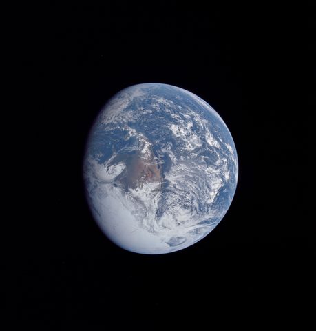 Whole Earth from Apollo 16 translunar coast by NASA, 1972, framed print