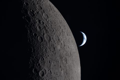 The Moon and the Beauty of Earth by NASA / Artemis II crew, 2026, framed print