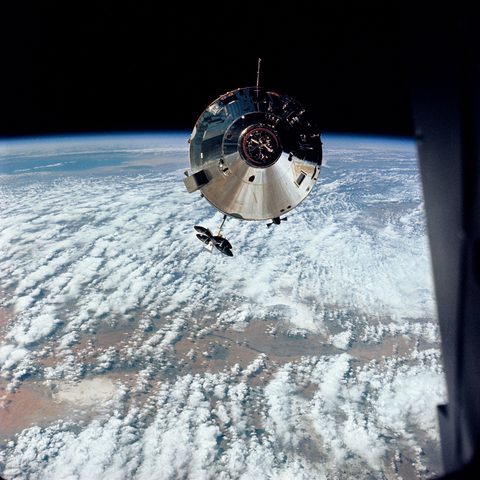 Gumdrop against the Earth by NASA / Apollo 9 crew, 1969, framed print