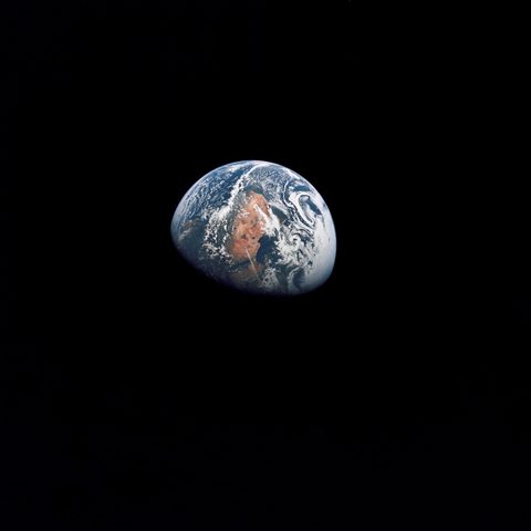 Half Earth from Apollo 10 by NASA / Apollo 10 crew, 1969, framed print