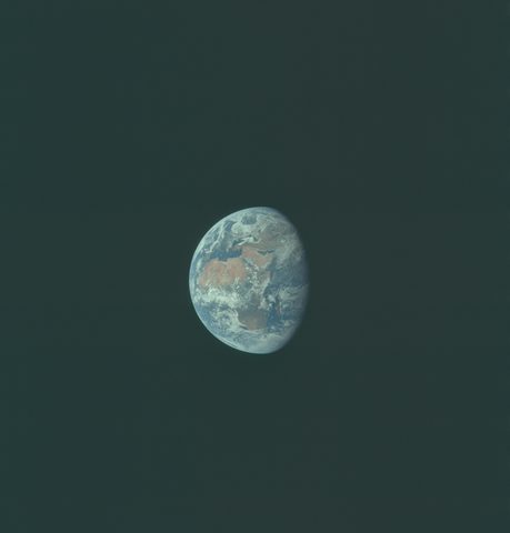 Earth from translunar coast by NASA / Apollo 11 crew, 1969, framed print