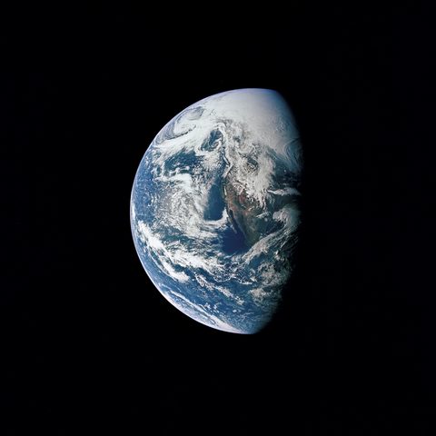 Earth from the crippled Odyssey by NASA / Apollo 13 crew, framed print
