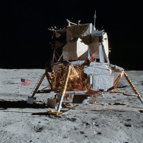 Apollo 14 Lunar Module on the Moon by NASA / Apollo 14 crew, framed print