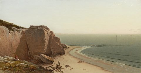 A Quiet Day near Manchester by Alfred Thompson Bricher, 1873, framed print