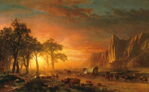 Emigrants Crossing the Plains by Albert Bierstadt, 1867, framed print