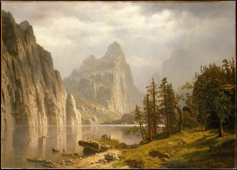 Merced River, Yosemite Valley by Albert Bierstadt, 1866, framed print
