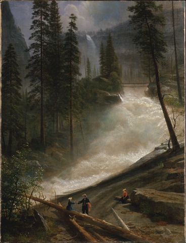 Nevada Falls, Yosemite by Albert Bierstadt, 1872 or 1873, framed print