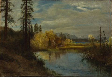 Outlet at Lake Tahoe by Albert Bierstadt, c. 1867, framed print