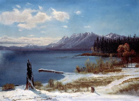 Lake Tahoe in Winter by Albert Bierstadt, c. 1871, framed print