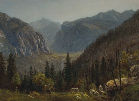 The American Rockies by Albert Bierstadt, 1863, framed print