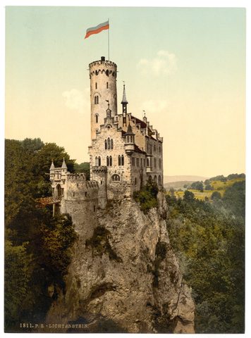 Lichtenstein Castle, Württemberg by Photochrom Print Collection (Detroit Publishing), c. 1890–1900, framed print