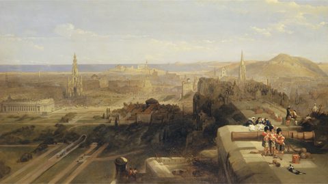 Edinburgh from the Castle by David Roberts, c. 1840, framed print