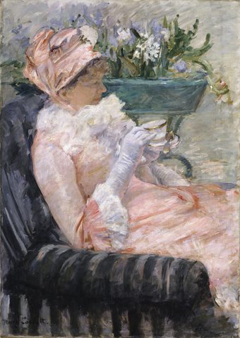 The Cup of Tea by Mary Cassatt, 1880, framed print