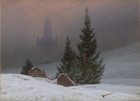 Winter Landscape by Caspar David Friedrich, framed print