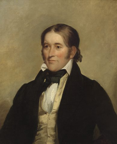 Davy Crockett by Chester Harding, 1834, framed print