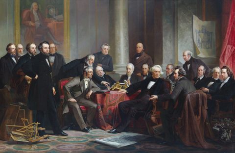 Men of Progress by Christian Schussele, framed print