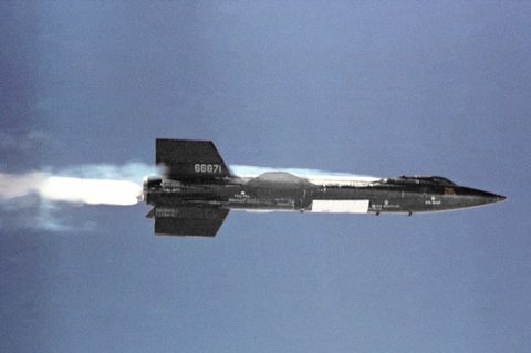 X-15 under power