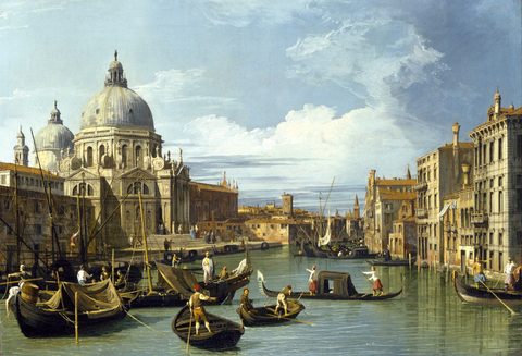 The Entrance to the Grand Canal, Venice by Canaletto, framed print