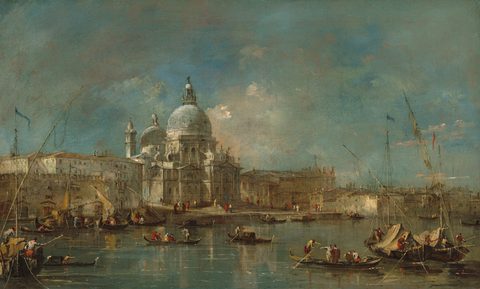 Santa Maria della Salute by Francesco Guardi, framed print