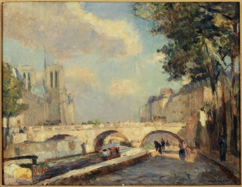 Pont Saint-Michel and Notre-Dame by Albert Lebourg, c. 1895, framed print