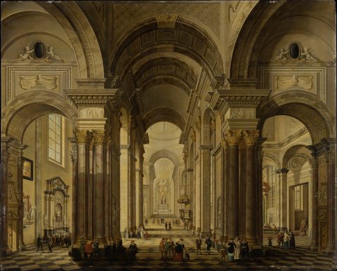 Interior of a Baroque Church by Johann Ludwig Ernst Morgenstern, c. 1780, framed print