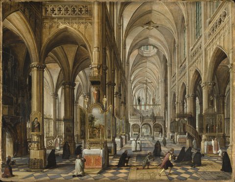 Interior of a Gothic Cathedral