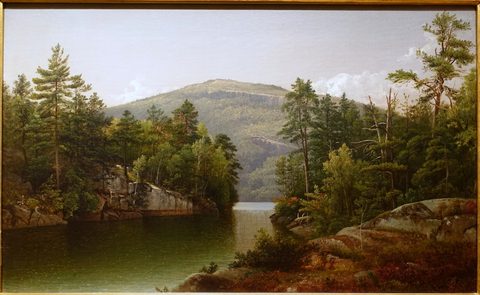 Landscape (Currier Museum) by Jasper Francis Cropsey, 1859, framed print