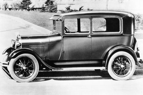 Model A Tudor by Ford Photo Department, 1928, framed print
