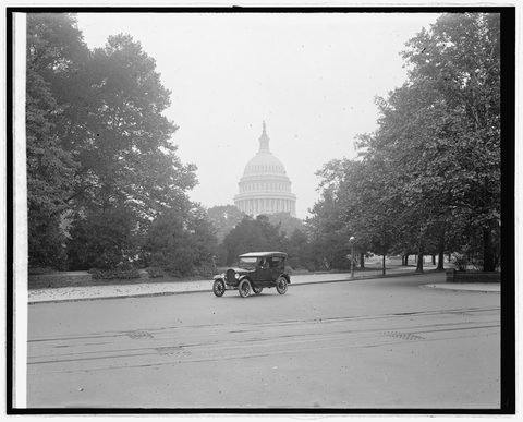 Model T at the Capitol by National Photo Company, c. 1922, framed print