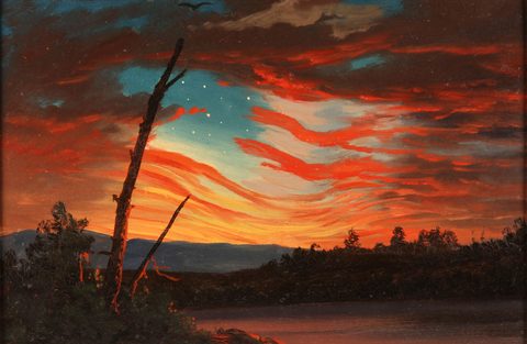 Our Banner in the Sky by Frederic Edwin Church, 1861, framed print