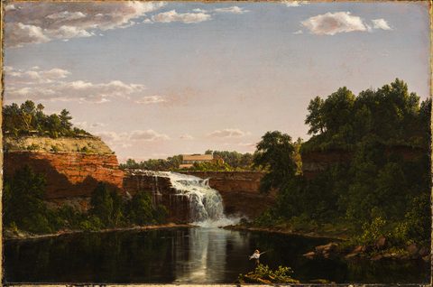 Lower Falls, Rochester by Frederic Edwin Church, 1856, framed print
