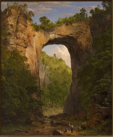 The Natural Bridge, Virginia by Frederic Edwin Church, 1852, framed print