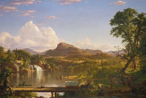 New England Scenery by Frederic Edwin Church, 1851, framed print