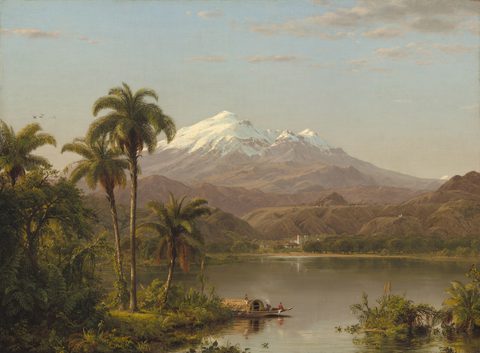 Tamaca Palms by Frederic Edwin Church, 1854, framed print