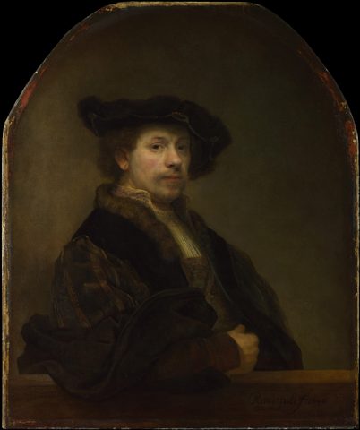 Self-Portrait at the Age of 34 by Rembrandt van Rijn, 1640, framed print