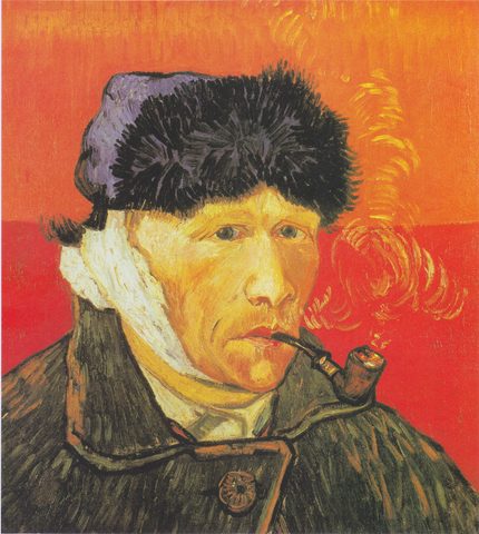 Self-Portrait With a Bandaged Ear by Vincent van Gogh, 1889, framed print