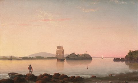 Owl's Head, Penobscot Bay, Maine by Fitz Henry Lane, framed print